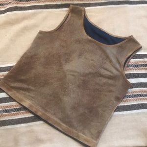 90’s blue slip/gold mesh tank top